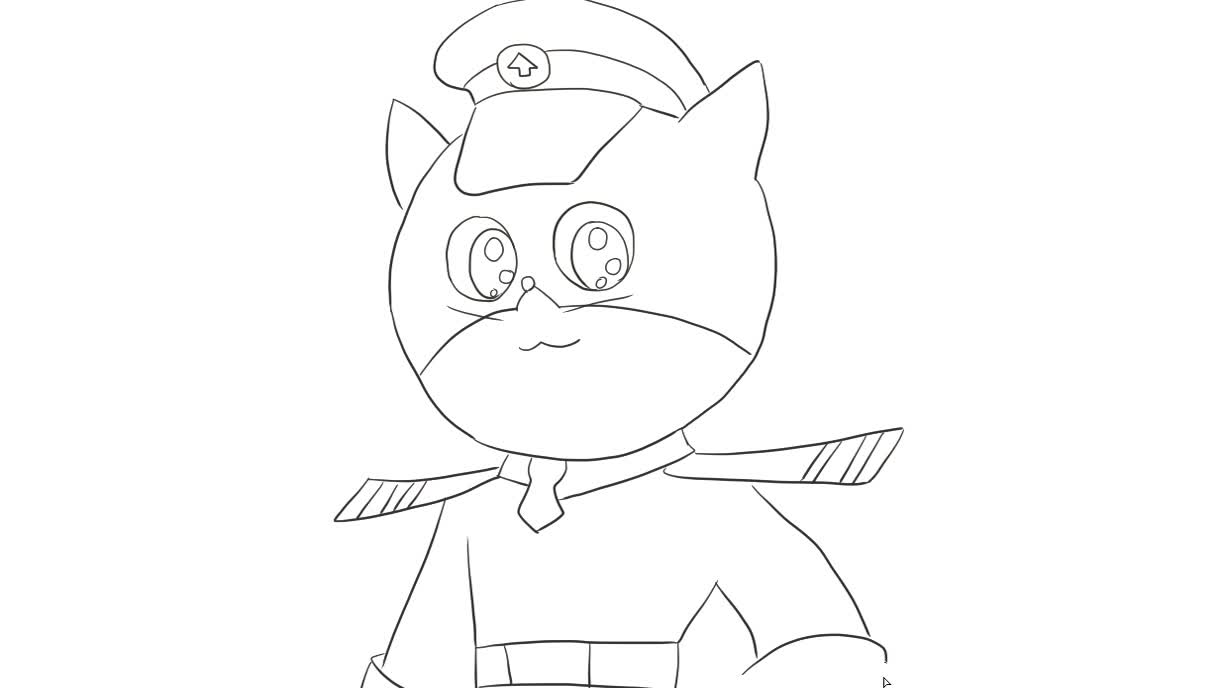 黑猫警长儿童亲子简笔画