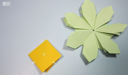手工折纸花朵简单好看步骤图解视频 儿童手工折纸七叶花简单的花朵折纸步骤图解