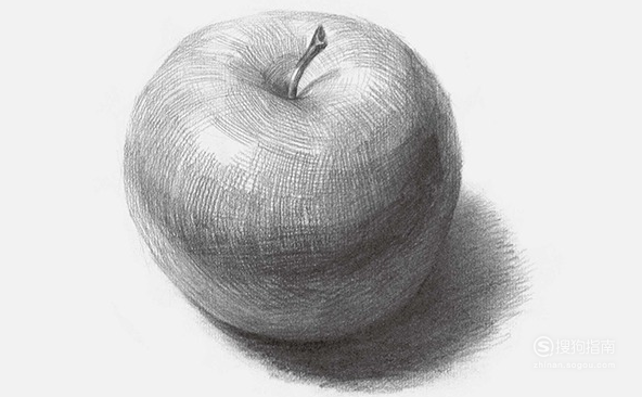 怎么画个素描苹果