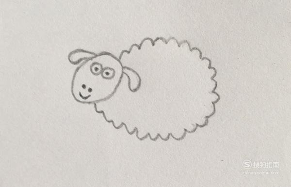 简笔画怎么画小羊肖恩中的小黑羊